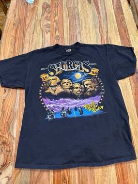 Vintage 1994 3D Emblem Sturgis Black Hills Rally Mount Rushmore T-Shirt Size XL